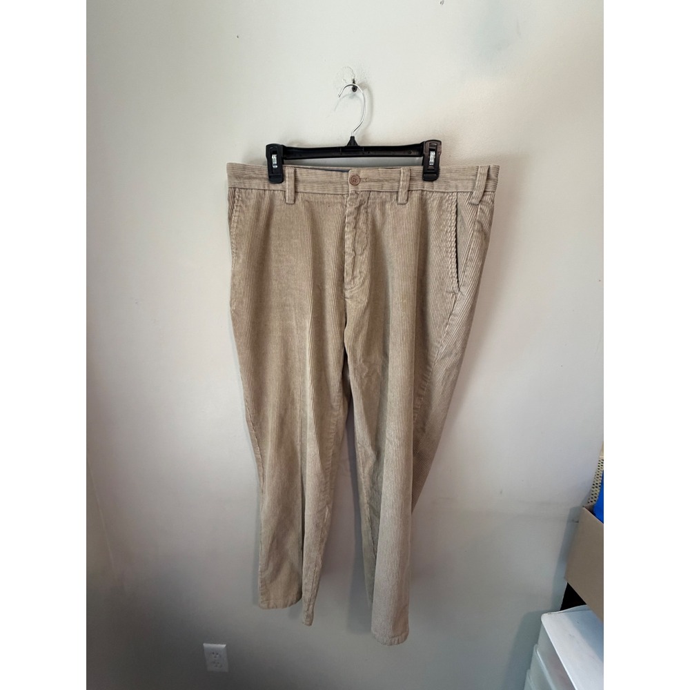Nautica Mens Tan Khaki Corduroy Pants 30 Years On The Water Classic Fit 37x28